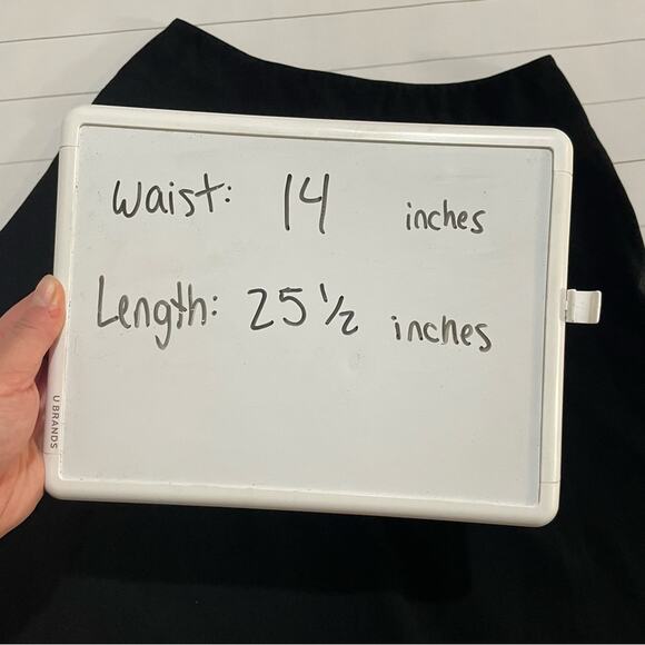 Appraisal Black Long‎ Modest A-line Flare Midi Skirt Women’s Size 10 - Picture 10 of 10